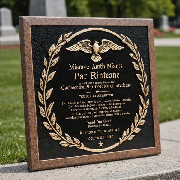 Personnalisez une plaque funéraire pour un hommage unique